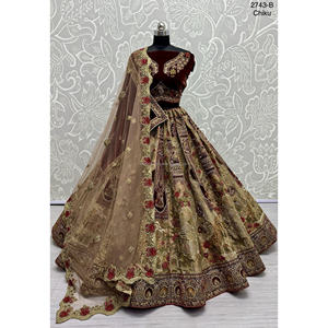 Nupcial Indio Desgaste Terciopelo Colecciones Para Novia Con Zarkhan Trabajo Por Fabzone - Product Image 5