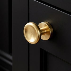 Luxury Solid Brass Villa Door <b>Handle</b> Knob Modern Round Design Interior| Door Hardware Antique Black Gold Graphite Premium Finish - Product Image 2