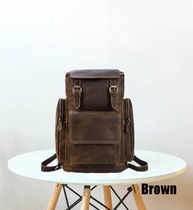 High Quality Waterproof <b>Leather</b> <b>Backpack</b> Vintage Anti-Theft <b>Laptop</b> Rucksack Genuine <b>Leather</b> Pack LBP-0319 - Product Image 1