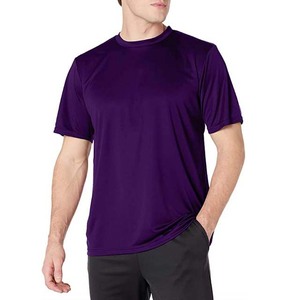 เสื้อยืดคอกลมแขนสั้นผู้ชายผ้าฝ้ายแท้ 100% สกรีนโลโก้ด้านหน้าสองสี แบบ OEM สั่งทำได้ ระบายอากาศ แห้งเร็ว เหมาะสำหรับออกกำลังกาย - Product Image 2