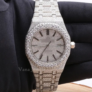 Bestselling Luxury <b>Automatic</b> Stainless Steel <b>Wristwatch</b> for Men High Quality Analog Moissanite Diamond Glass 41mm Fully Iced Hip - Product Image 1