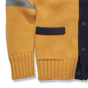 เสื้อคาร์ดิแกนคอวีแบบสั่งทำได้ สำหรับผู้ชายและผู้หญิง  งานถักนิตติ้งลายปะติดปะต่อ  งานปักลาย  ลำลอง ติดกระดุม  สำหรับชมรมนักเรียน  ฤดูหนาวและฤดูใบไม้ผลิ - Product Image 5