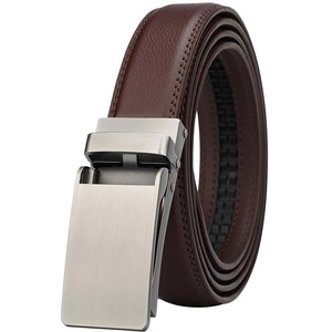 Ceintures en cuir de vachette pour hommes, légères et décontractées, nouvelle arrivée, boucle en acier, couleur unie, longueur réglable, vente chaude - Product Image 1