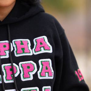 <span class=keywords><strong>Sudadera</strong></span> con Capucha <span class=keywords><strong>Negra</strong></span> para Mujer, <span class=keywords><strong>Sudadera</strong></span> con Estampado de la Hermandad Alpha <span class=keywords><strong>Kappa</strong></span> Alpha, <span class=keywords><strong>Sudadera</strong></span> Informal de Manga Larga con Capucha, Estilo Urbano - Product Image 2