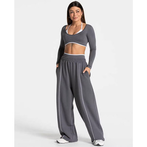 Wearpex Fashionable Women Joggers Best Quality 100% Cotton Fleece Streetwear <b>Drawstring</b> Closure Outdoor Use Custom <b>Trousers</b> - Product Image 3