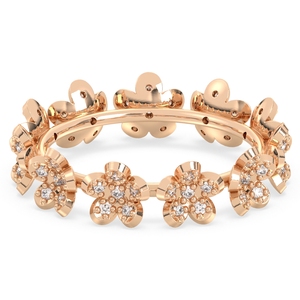 REYES – bagues de fiançailles en or Rose 14K scintillantes, certifiées GRA, Moissanite, pour femmes, Design Original, cadeau de mariage, bijoux fins - Product Image 1