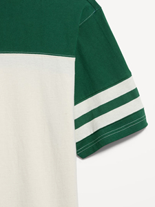 T-shirt en coton color block de qualité supérieure pour homme, streetwear décontracté, manches courtes, logo personnalisé, t-shirt color block, coton de haute qualité - Product Image 5