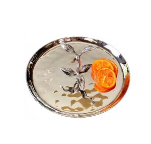 Newly Design Silver finished Stainless Steel Serving Tray/Plate For <b>Table</b> Decoration Food Grade Storage Tray - Product Image 2