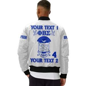 Veste de Sororité et de Fraternité Grecque pour Hommes, Patchs Brodés Personnalisés, Vestes Varsity Unisexe en Soie Satinée, Fraternités Collégiales Alpha - Product Image 1