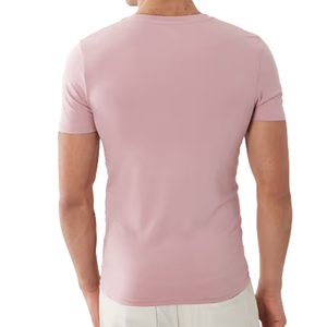 <b>Mens</b> <b>Pink</b> Crew Neck T-<b>Shirt</b> Regular Fit Short Sleeve Casual 100% Polyester 220g Blank Soft Comfortable Breathable Everyday - Product Image 2