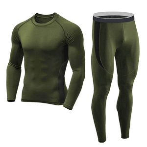 <b>Men's</b> Long Sleeve <b>Compression</b> Shirts & Base Layer Legging <b>Tights</b> Custom Made Fitness Workout Athletic 2 Piece Set <b>For</b> <b>Men</b> - Product Image 4