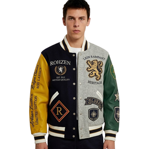 High Quality ODM OEM Customized Wool Varsity <b>Jacket</b> <b>For</b> <b>Men</b> Chenille Patchwork Custom Embroidered <b>Baseball</b> <b>Jacket</b> - Product Image 1
