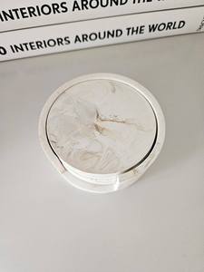 Most Selling Handmade Round <b>Marble</b> Coasters <b>Set</b> With Elegant Stone Design For <b>Coffee</b> <b>Table</b> and Dining <b>Table</b> Use - Product Image 3