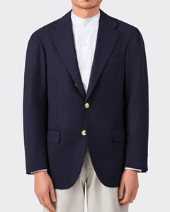 Blazer de cérémonie bleu marine pour homme, en sergé tissé, uniforme scolaire, taille adulte - Product Image 5