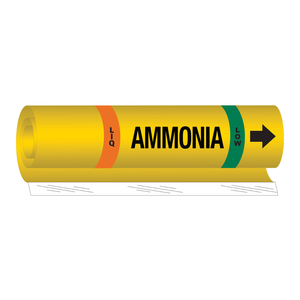 Marqueur de tuyau à faible pression Brady Blank Liquid Ammonia - Flexible pour les systèmes de réfrigération industrielle - Product Image 1