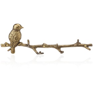Brass Bird Branch <b>Key</b> <b>Holder</b> <b>Wall</b> Mount Decorative Sculpture Wholesale India - Product Image 1