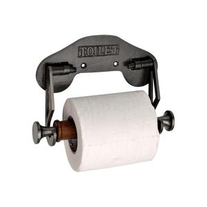 Porte-rouleau de papier toilette vintage en fonte, style rustique, pour salle de bain, fixation murale, accessoires de salle de bain - Product Image 2