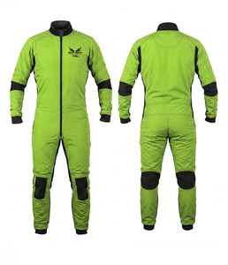 Traje de cuerpo entero verde para hombre EKIN IMPEX con detalles negros y cremallera frontal para paracaidismo de alto rendimiento. - Product Image 1