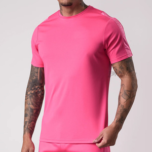 Custom Men's Gym T-<b>Shirts</b> Knitted <b>Polyester</b>/Cotton Breathable Quick Dry Eco-Friendly Cotton/Bamboo Custom Print Fitness Apparel - Product Image 3
