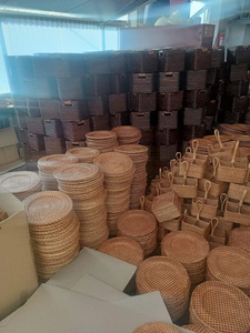 Round Brown Set 4 Rattan Charger Plate Woven <b>Table</b> Charger Brown Rattan Charger Plate for Wedding and <b>Table</b> Dining Decor 2026 - Product Image 2