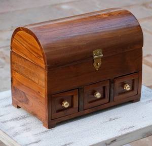 Traditional Style Eco-friendly Wood <b>Trinket</b> Jewelry Storage Wooden <b>Box</b> Carved Tree Design UNIVERSAL OVERSEAS UO-WJB-0030 for - Product Image 3