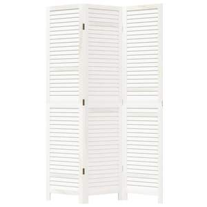 ฉากกั้นห้องไม้เนื้อแข็งสีขาว ไม้เพาโลเนีย 3 บาน ดีไซน์หรูหรา - Product Image 4