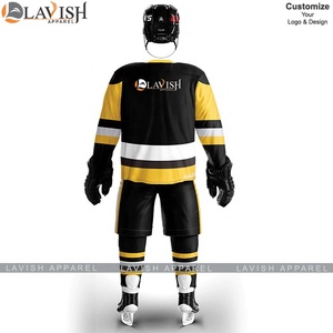 Vente en gros d'uniformes de hockey sur glace réversibles OEM faits sur mesure ensembles de sublimation de pantalon en jersey sergé style de vêtements somptueux - Product Image 3