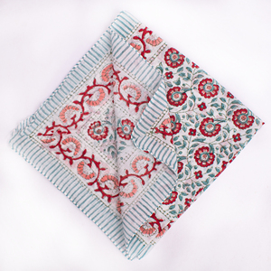 Bandana unisexe en coton biologique rayé bleu et blanc pour le printemps et l'été, 53x53cm, écologique - Product Image 6