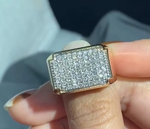 Moissanite Round Cut Diamond Pave <b>Set</b> <b>Ring</b> For Men's Original 925 <b>Sterling</b> <b>Silver</b> Fine Classic Style Gift For Birthdays party - Product Image 4