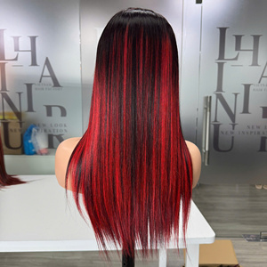 Perruque de piano droite en os mèches de cheveux de luxe extensions de cheveux humains vietnamiens, couleur de piano de qualité de luxe - Product Image 4