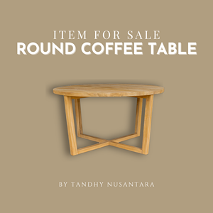 Mesa de Centro Redonda de Madera de Teca Sólida de Alta Calidad, Estilo Moderno y Ecológico, para Sala de Estar, Hotel, Restaurante, Venta al por Mayor - Product Image 4