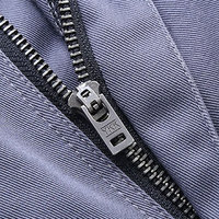 Pantalon de travail pour homme gris avec genouillères noires, bandes réfléchissantes de sécurité, poches pour outils, type uniforme en polyester