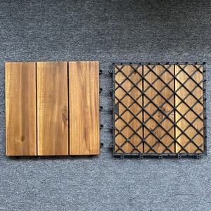 Baldosas de Madera de Acacia Impermeables con Sistema de Encaje para Uso en Interiores y Exteriores - Product Image 1