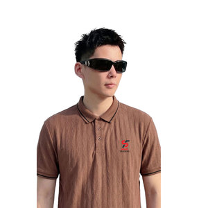Polo pour homme, vêtement pratique, tendance, décontracté, simple, respirant, design ajusté, performance durable, matériau robuste, Solid Trader - Product Image 5