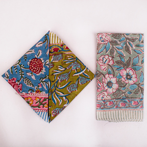 ผ้าพันคอผ้าฝ้ายพิมพ์ลายดอกไม้แบบบล็อกพิมพ์ด้วยมือ ลวดลายไม่ซ้ำใคร เป็นมิตรกับสิ่งแวดล้อม ระบายอากาศได้ดี ยืดหยุ่นได้ ใช้ได้ทุกฤดู เหมาะสำหรับทุกเพศ - Product Image 5