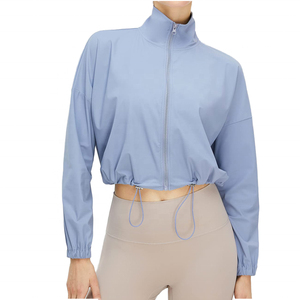 Pull de sport décontracté pour femme, col zippé, manches longues, coupe ample, idéal pour le fitness, la course et le yoga, collection automne-hiver, prix abordable - Product Image 5
