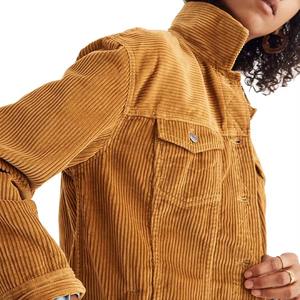 Chaqueta de pana de algodón transpirable personalizada para mujer, manga larga, otoño invierno, suave, cálida, informal, ropa exterior, OEM, marca privada, venta al por mayor - Product Image 2