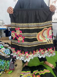 Women's Bohemian A-Line Embroidered <b>Skirt</b> <b>With</b> Floral Pattern <b>Elastic</b> <b>Waist</b> Soft Cotton Mini <b>Skirt</b> All Seasons Wear - Product Image 5