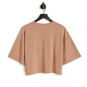 Women's Stylish <b>Acid</b> Wash <b>Drop</b> Shoulder Crop Tops Premium Heavyweight T-Shirt Wholesale Cropped T-Shirts Plus Size Eco-Friendly - Product Image 1