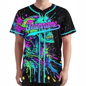 เสื้อเบสบอลทีมซับลิเมชั่น ผ้าโพลีเอสเตอร์พรีเมียม สำหรับฝึกซ้อมและแข่งขันเบสบอล - Product Image 3