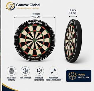 Tablero de Dardos Profesional Personalizado de 18 Pulgadas, para Torneos y Práctica, Auto-Reparable, de Fibra de Silca, para Montar en la Pared, Ideal para Bares y Clubes - Product Image 2