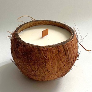 Hot sale home fragrance & decor coconut shell <b>candle</b> vessel natural coco bowl <b>candles</b> high quality - Product Image 1