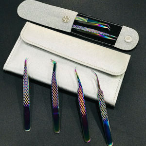 แหนบต่อขนตา Somofy Enterprises Private Label สีชมพู ปรับระดับความหนาได้ พร้อมโลโก้สั่งทำ ปลายแหลม 90 องศา ทำจากสแตนเลสสตีล สำหรับต่อขนตา - Product Image 3