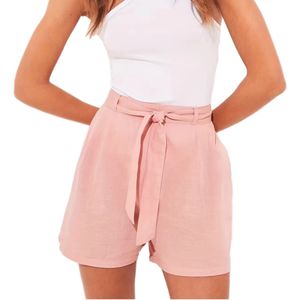 Shorts de Verano para Mujer de Alta Calidad, Transpirables, Cómodos, Cintura Elástica, Secado Rápido, Costuras Duraderas, Cinturón de Moda - Product Image 1