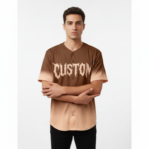 Adult <b>Baseball</b> Uniform Custom Printed Breathable Short Sleeve Jersey for Men 100% Polyester Sportswear - Product Image 4