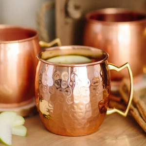 Copper <b>Mug</b> Cup with Brass Gold Handle Classic Eco-friendly Insulated Drinkware for Home Party & <b>Travel</b> Use FAIZA CRAFT - Product Image 4