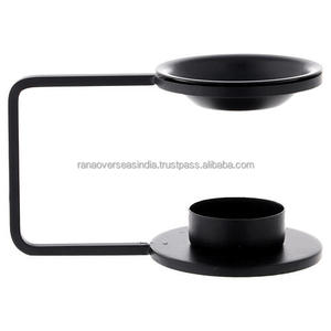 Quemador de Incienso de Hierro Negro de 10 cm (4 Pulgadas) con Carbón Aromático de Sándalo y Agarwood para Otoño, Primavera y Verano - Product Image 1