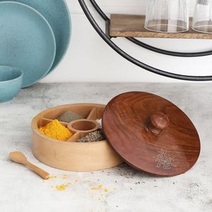 Nouvelle conception, écologique, fait main, moulin à épices et à noix en bois de haute qualité, Inde, en bois sculpté à la main, passe au lave-vaisselle, outil de cuisine - Product Image 5