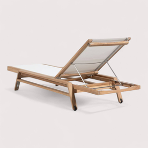 <b>Outdoor</b> lounge <b>chairs</b> made of teak wood, <b>stackable</b>, suitable for poolside, garden and beachside to relax and enjoy the afternoon - Product Image 4