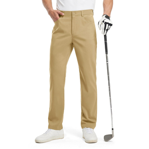 Pantalones de Golf para Hombre al por Mayor, de Alta Calidad, con Logotipo Personalizado, Color Blanco Sólido, Casuales, que Absorben la Humedad - Product Image 1